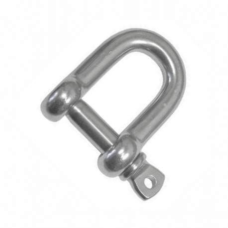 Image of D/Dee Shackle - Metric Sized - T316 (A4) Marine Grade Stainless Steel (6 mm (Pack Size 2))