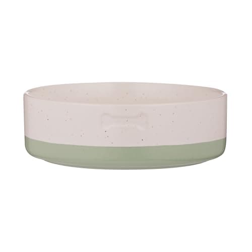 Image of Mason Cash Pets Colour Dip Dog Bowl | 850ml Capacity | 18cm Stoneware Pet Bowl with Speckled Glaze, Colour Dip Base & Debossed Bone Detail