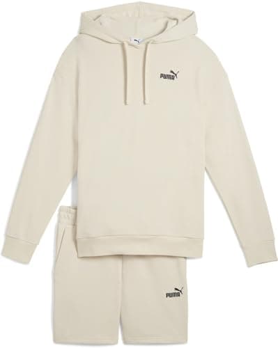 Image of PUMA Womens Short Hooded Relaxed Sweat 7" Tr Op Knitted Suits, Alpine Snow, XL EU