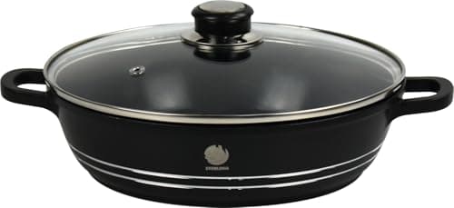 Image of Die-cast Aluminium Non Stick Pot with Lid Induction Compatible (24cm Shallow)