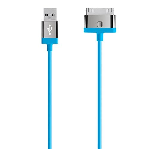 Image of Belkin Mixit Colour Range 2 m 30-Pin Charge and Sync Cable for iPhone 4/4s, iPad 2, 3 and 4 - Blue