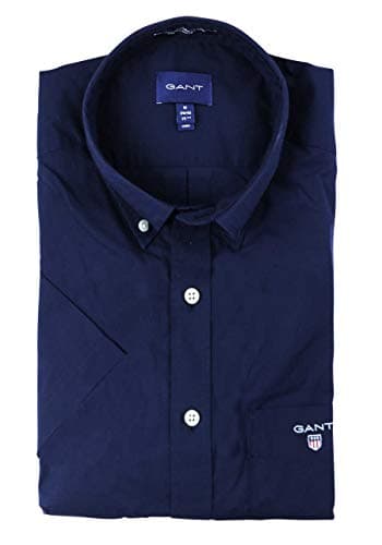 Image of GANT Men's D1. REG Broadcloth SS BD Shirt, Marine, S