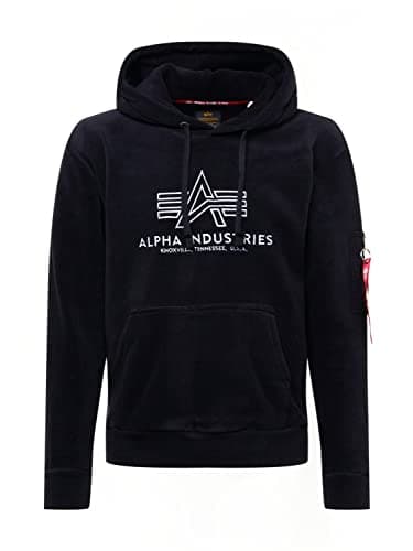 Image of ALPHA INDUSTRIES Men's Basic Hoody Polar Fleece HOODY, 03-black,