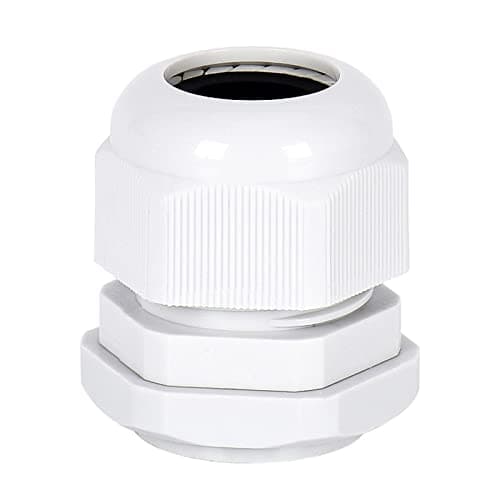 Image of 25Pcs Plastic M25 Cable Gland for Connection 13mm-18mm Wire - Waterproof IP68 Electrical Conduit Compression Connector with Locknut Stuffing/Washer (White)