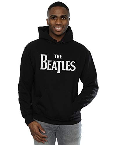 Image of The Beatles Men's Drop T Logo Hoodie Medium Black