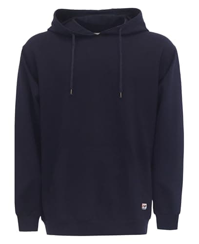 Image of VATRENUS FR Hoodies for Men Pullover 10.5oz Cotton Fleece Flame Resistant Jacket Fire Retardant Welding Sweatshirt, Navy, Medium