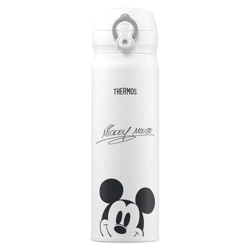 Image of Thermos - Disney Mickey Mouse Signature Direct Drink Flask (470ml) Reusable Insulated Stainless Steel Thermal Coffee Cup, Hot or Cold Drinks, Vacuum Sealed Water, Leak-Proof Lid, 10hr Hot/24hr Cold
