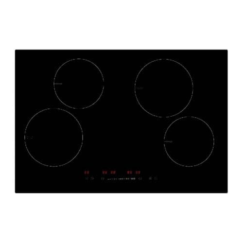 Image of Cookology Essentials AEIH77T 77cm Induction Hob - Electric Hob with 4 Zones - Touch Slider Controls - 14 Power Levels - Boost & Keep Warm - Timer - Residual Heat Indicators - Child Safety Lock - Black