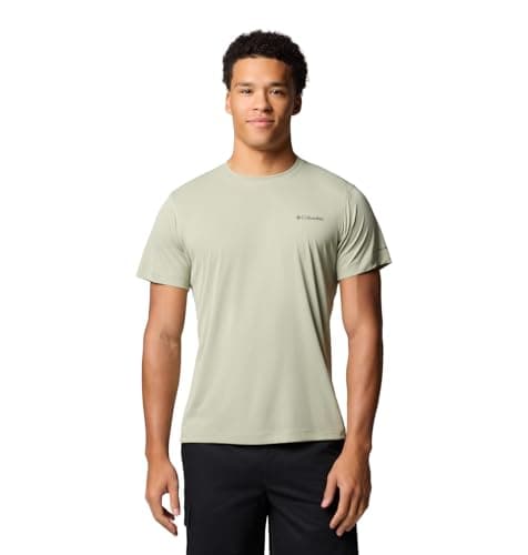 Image of Columbia Men's Zero Rules Light Short Sleeve Crew, Technical Short Sleeve T-Shirt, Safari, M