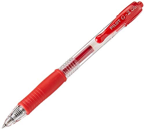 Image of Pilot G205 Retractable Gel Rollerball 0.5 mm Tip (Box of 12) - Red