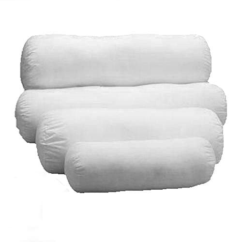 Image of Super Soft Hollowfibre Bolster Cushion Pad Inner Insert Hypoallergenic Neck Roll/Round Bolster/Body/Pregnancy Cushion Pad Medium 15x45 cm