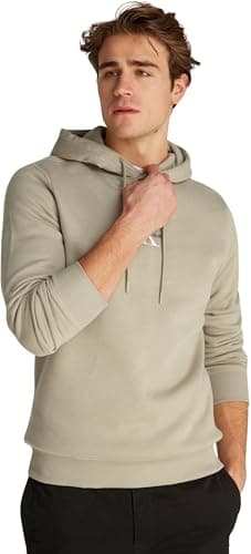 Image of Calvin Klein Men Hoodie, Beige (Aluminum), 3XL