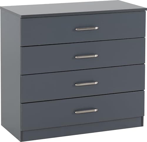 Image of Seconique Dakota 4 Drawer Chest in Dark Grey