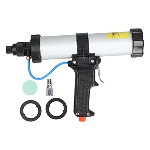 Image of Pneumatic Air Caulking Gun, 310ml Professional Cordless Caulking Gun with Air Flow Regulator, Lightweight Aluminum Alloy Heavy Duty Pneumatic Caulking Gun for 10 oz / 10.3 oz / 10.5 oz Cartridges