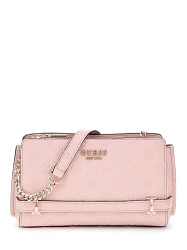 Image of GUESS Zarela Mini Top Zip Crossbody XS Peony Logo, Peony logo, One Size