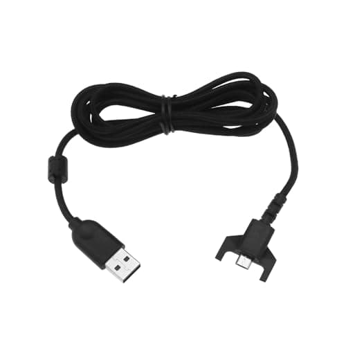 Image of EMSea USB Charging Cable Compatible with Logitech G403 G900 G903 G703 G PRO Wireless Mouse and Keyboard Cable Length 1.8m Black Braided USB Mouse Cable