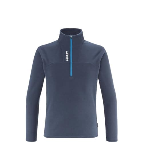 Image of MILLET - Men's UBIC Lightgrid 100% Recycled Fleece - Mountain - Hiking - Technical Navy Blue