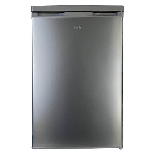 Image of Igenix IG155X Freestanding Under Counter Fridge With 2 Adjustable Shelves, 1 Salad Drawer, 3 Door Shelves, Reversible Door, 95 Litre Capacity Fridge, 14 Litre Ice Box, 55 cm Wide, Inox