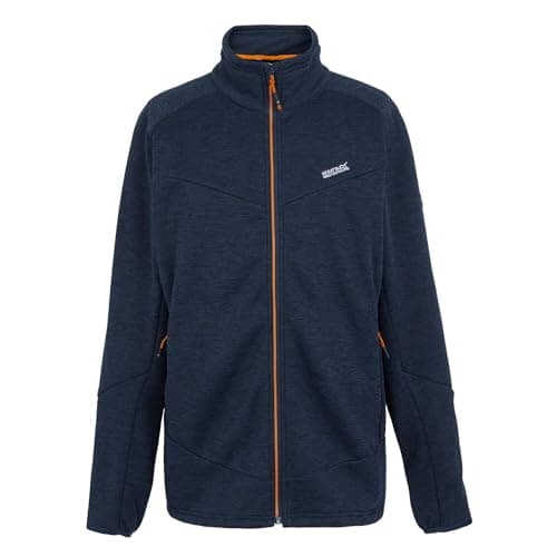 Image of Regatta Mens Rivake Full Zip Fleece Jacket with Pockets in Thick, Comfortable Brushed Fabric - Perfect for Outdoors, Walking, Hiking & Camping