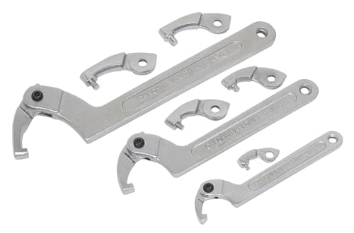 Image of Sealey Adjustable C-Spanner - Hook & Pin Wrench Set 11pc - SMC2