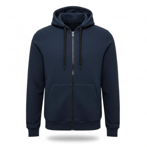 Image of ITRAT Men’s Zip Up Hoodie Sweatshirt Full Zip Hooded Sweatshirt Fleece Hoodie Jacket Warm Casual Winter Athletic Streetwear Lounge Workout Zip Hoodie (XL, Navy)