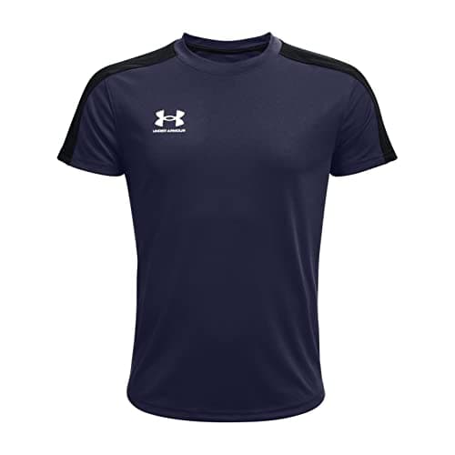 Image of Under Armour Boys' Y Challenger Training Tee, Fast-Drying and Sweat-Wicking Football Training Top, Short Sleeved Gym T Shirt for PE, Football Training and More