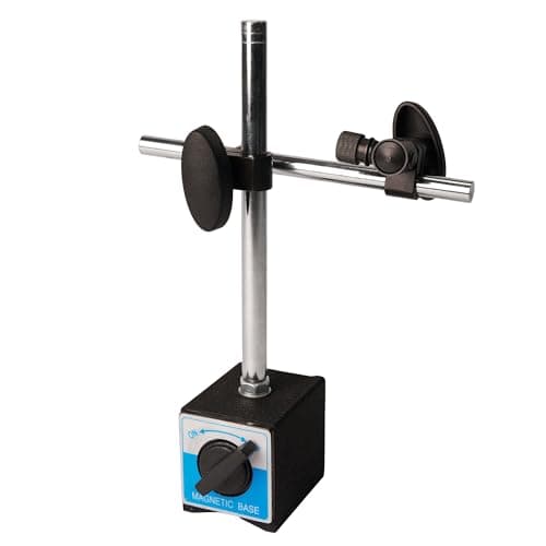 Image of Magnetic Base with Fine Adjustment Stand - 60kg Pull Force - Switchable Magnetic Dial Indicator Holder, Precision Adjustable Arm for Engineering, Machining & Inspection