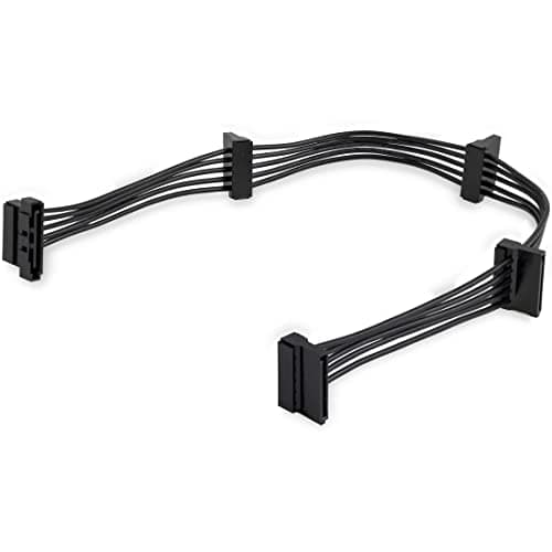 Image of StarTech.com 15.7 in (400 mm) SATA Power Splitter Adapter Cable - M/F - 4x Serial ATA Power Cable Splitter (PYO4SATA), Black