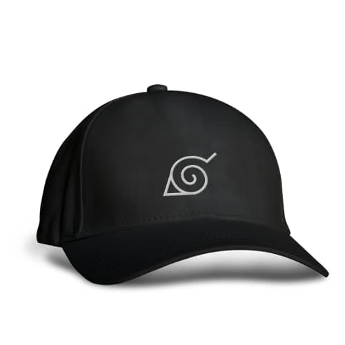 Image of SMARTYPANTS Hidden Leaf Village Symbol Cap Sports Hat - Anime Manga Japanese Japan Naruto Ninja Hokage Nine-Tails Fox TV Show Cartoon Athletic Outdoor Gift Present (One Size, Black Prime)