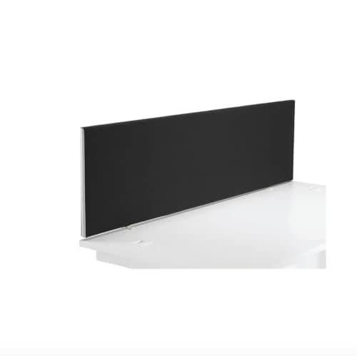 Image of Jemini Straight Desk Mounted Screen 1400x25x400mm Black KF90502