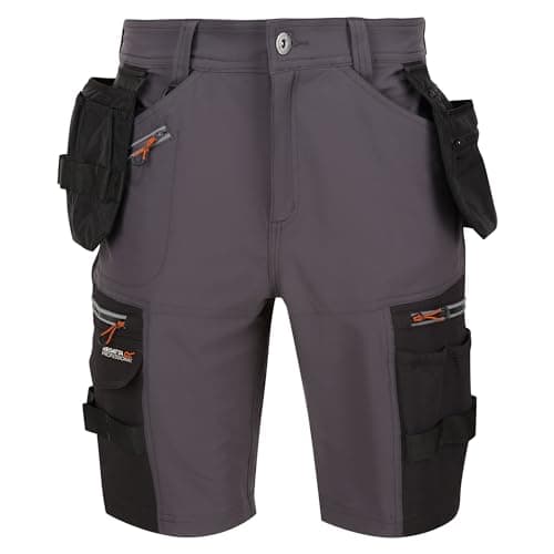 Image of Regatta Professional Mens Infiltrate Shorts, Water Repellent - Perfect for Outdoors and Workwear Grey