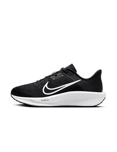 Image of NIKE Mens Quest 6 Sneaker, Black White Iron Grey, 5 UK