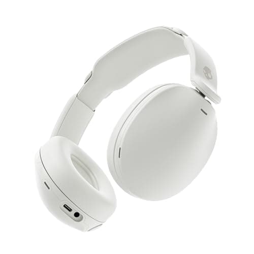Image of Skullcandy Hesh 360 Wireless Over-Ear Bluetooth Headphones, Up to 100 Hours Battery, Noise Isolating Fit, Flat-Folding Collapsible Design, Microphone iPhone Android - Bone