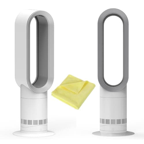 Image of Cleaning Cloth & Dyson - AM09 - Hot & Cool - Fan Heater and Fan (White/Nickel)