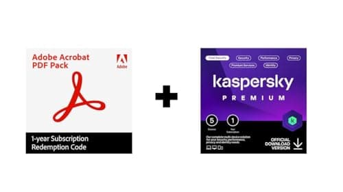 Image of Adobe Acrobat PDF Pack + + Kaspersky Premium Total Security 2024 | 5 Devices | 1 Year | Anti-Phishing and Firewall | Unlimited VPN | Password Manager | Parental Controls | 24/7 Support | Online Code