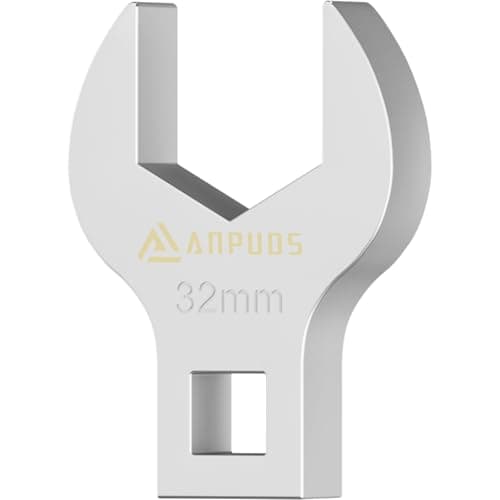 Image of ANPUDS Crowfoot Wrench 32 mm, 1/2 Inch V-Type Torque Open-End Wrench Metric, Open-End Wrench for Maintenance of Taps, Machine Nuts and Air Conditioning Systems