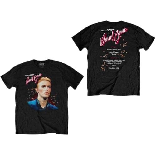 Image of David Bowie Young Americans Official Tee T-Shirt Mens Unisex (Small) Black