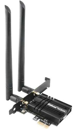 Image of WiFi Card 3000Mbps Bluetooth 5.2, Intel WiFi 6 AX200 Chip, 5G/2.4G PCIe Bluetooth WiFi 6 Card for PC Win 11/10(64Bit)