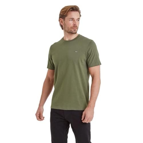 Image of TOG24 Howard Men's Casual T-Shirt, Supersoft Cotton, Rib Crew Neck, Embroidered Badge