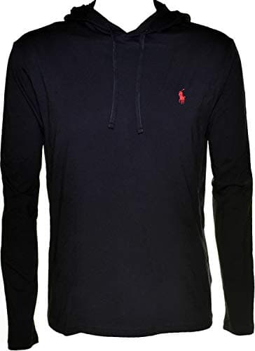 Image of Polo Ralph Lauren Mens Jersey Knit Hoodie Tee - Black - Large