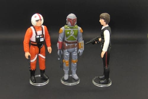 Image of Star Stands 50 x Clear Display Stands for Vintage 3.75" Action Figures 1977-1985