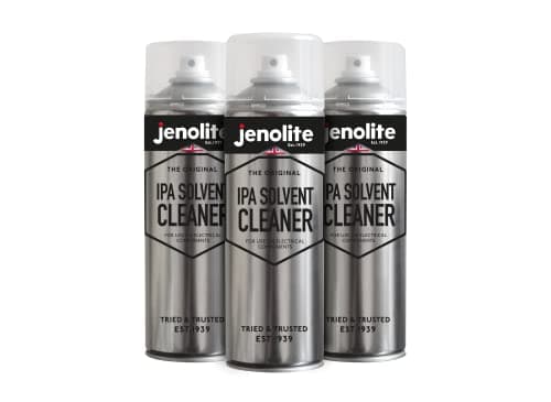 Image of JENOLITE IPA Solvent Cleaner | Electrical Contact Cleaner | For Sensitive Electrical Equipment | Switches, Relays, PCBs & Conductors | Non-Conductive & Non-Corrosive | 3 x 500ml