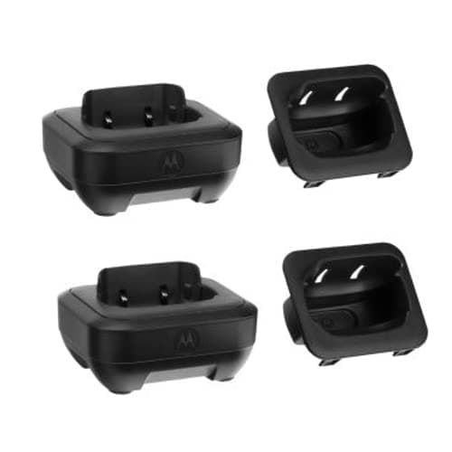 Image of Motorola Walkie Talkie TLKR T62 & T82 Extreme x2 Single Charger Trays ONLY No PSU - PMLN8231AR
