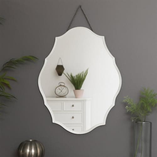 Image of Melody Maison Ornate Frameless Bevelled Wall Mirror