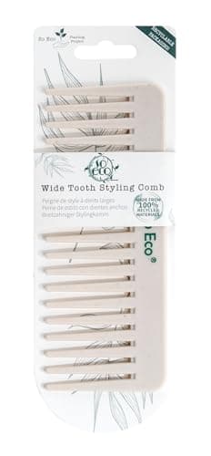Image of So Eco Wide-Tooth Styling Comb - Eco-Conscious Styling Tool for Wet & Dry Hair, Made From 100% Recycled Material, Gently Detangles and Creates Textured Hair Styles