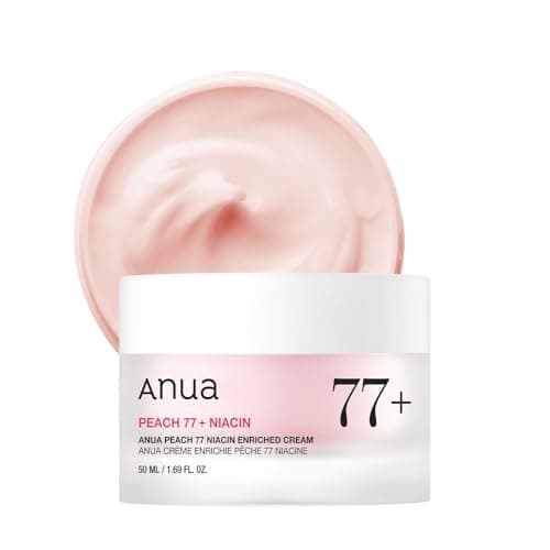 Image of Anua Peach Niacinamide Cream, Hydrating Face Moisturizer with Collagen, Vitamin B12, Ceramide & Panthenol, Barrier Repair for Dry Skin, Glowing Glass Skin, Korean Skincare, 50ml