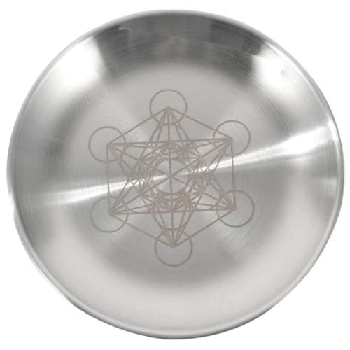 Image of DOITOOL Witchcraft Supplies Pentagram Altar Plate Iron Plate Candle Holder Star Altar Ritual Burning Candle Holder Offering Bowl Incense Burning Bowl for Smudging Decoration Tarot Supplies