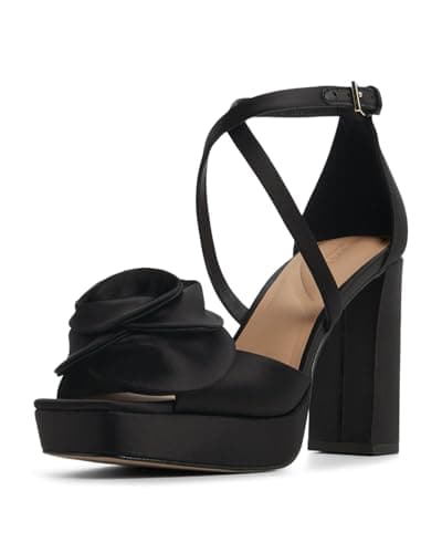 Image of Ted Baker Women's Maddy Rose Heeled Sandal, Black Overflow, 8 UK