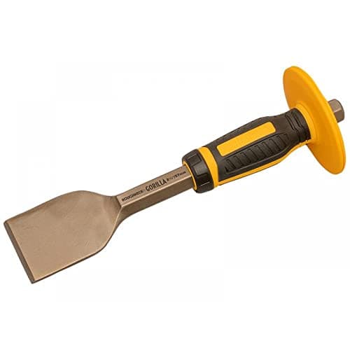Image of Roughneck Gorilla ROU31924 Electrician's Bolster with Non-Slip Hand Guard 57x279mm/2¼x11, Black Yellow