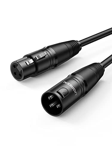 Image of UGREEN XLR Cable 3.3FT, XLR Speaker Cable 3Pin Stereo Microphone Lead Male to Female Extender for Home Studio Power Amplifier Mixer Desk Professional Recording Live Stage (1M)